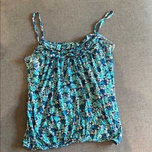 Blue flower tank size S